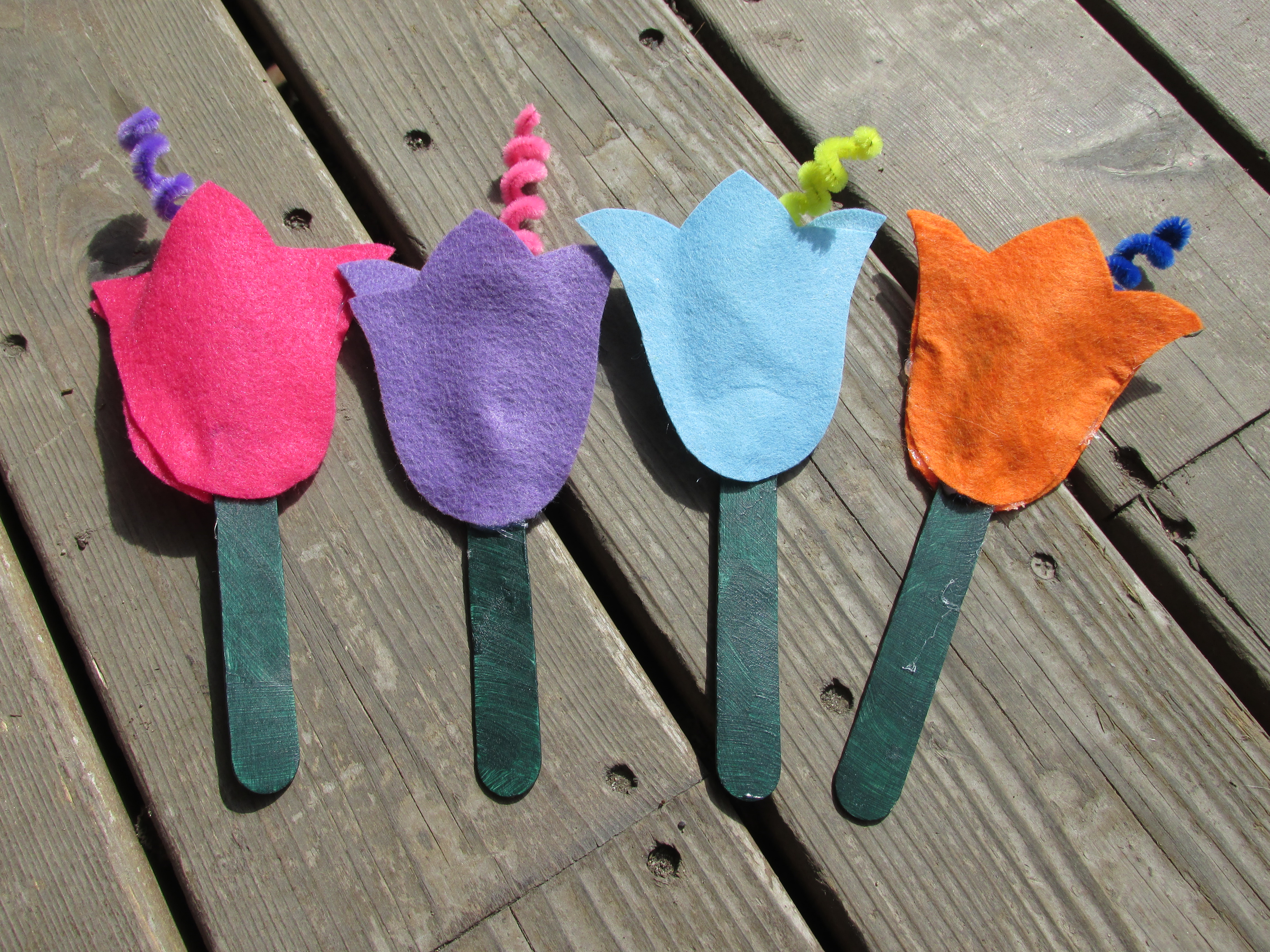 Planting Felt Flowers