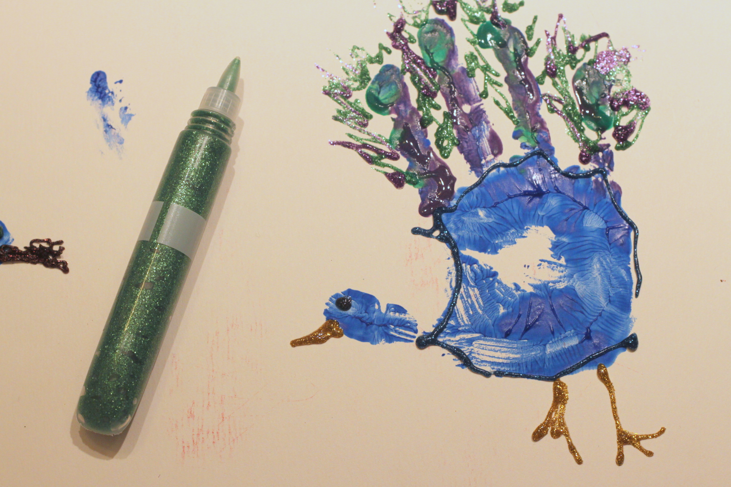 Handprint Peacock