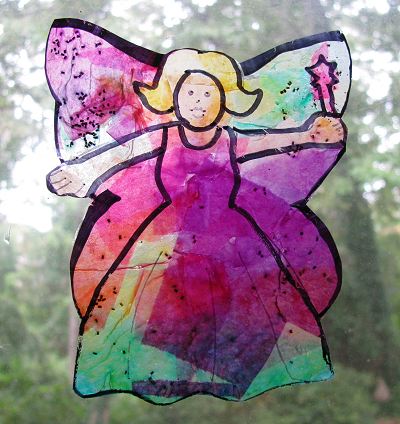 Stained Glass Fairy Suncatcher