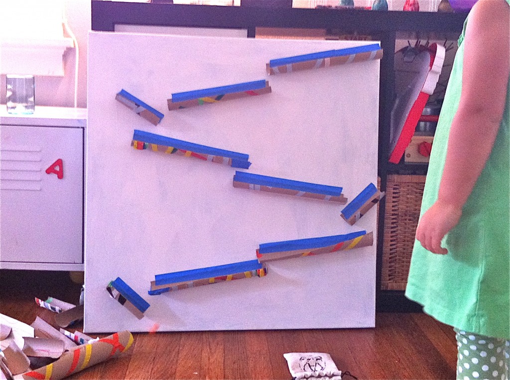 Cardboard Tube Marble Run