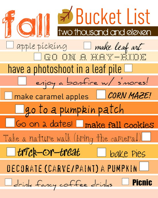 Fall Bucket List