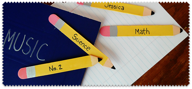 Craft Stick Pencil Bookmarks