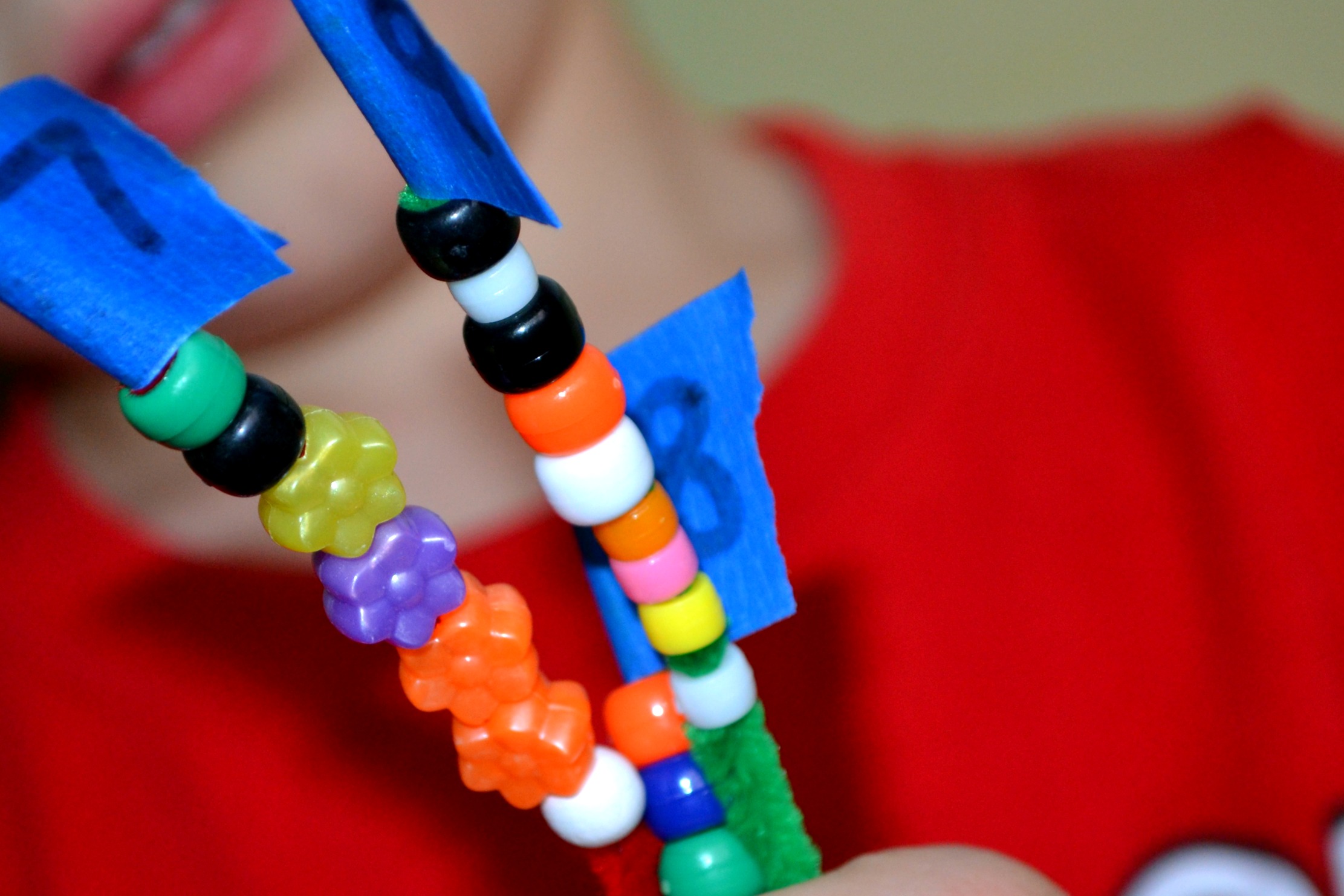 Number Bead Stringing