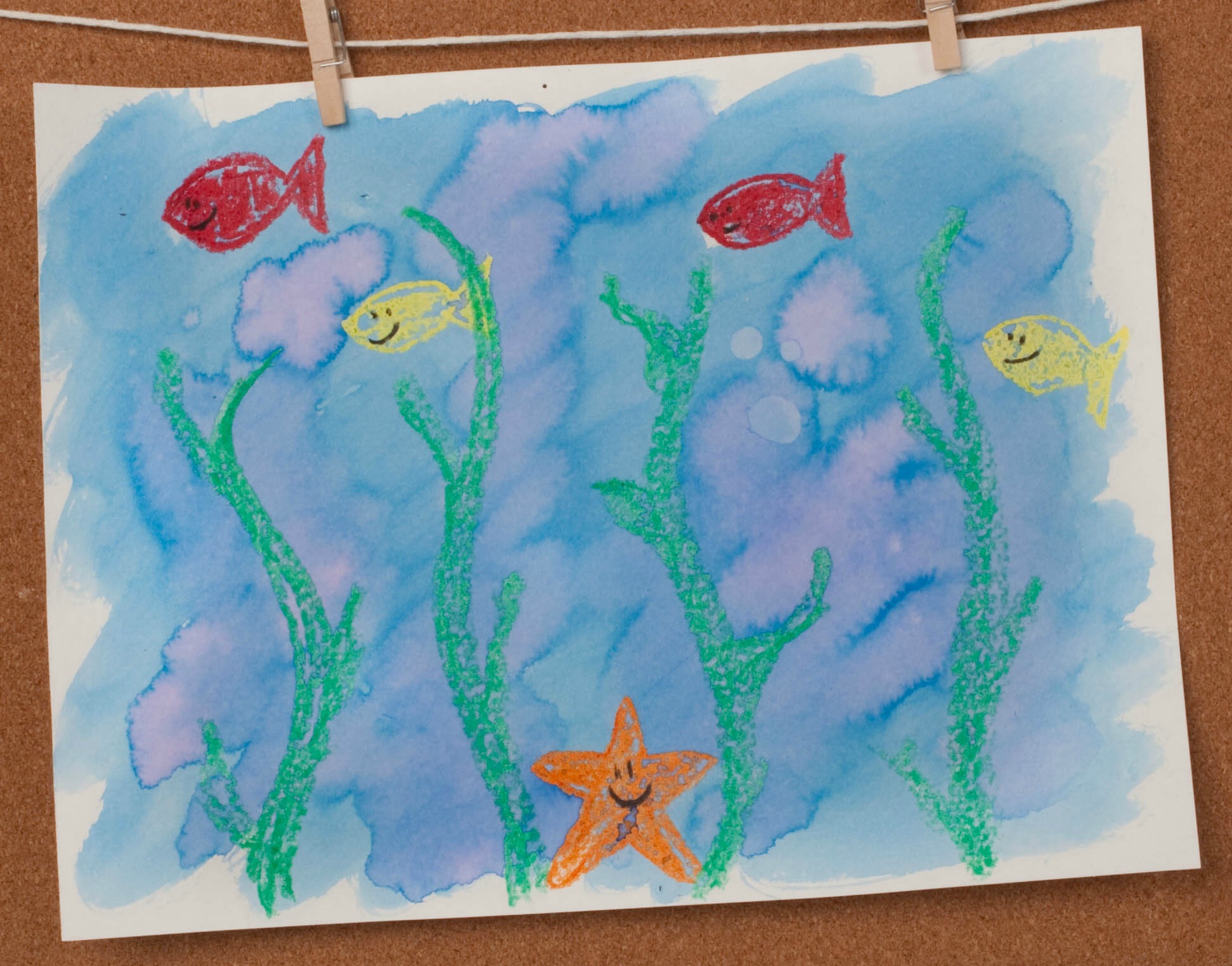 Wax-Resist Painting with Liquid Watercolor