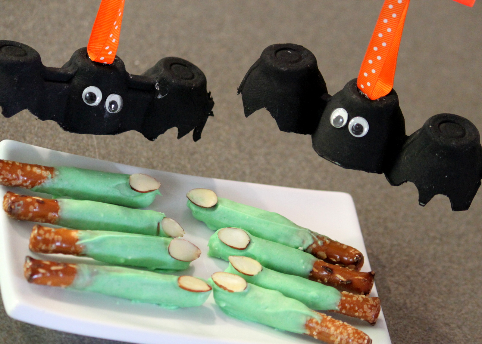 Creepy Witch Finger Pretzels