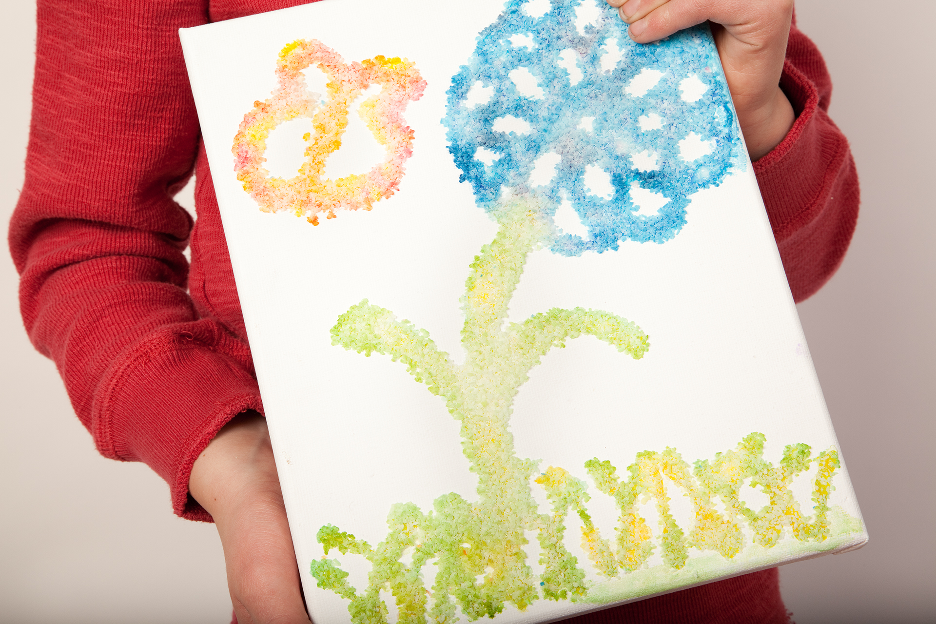 Salt Painting with Liquid Watercolor