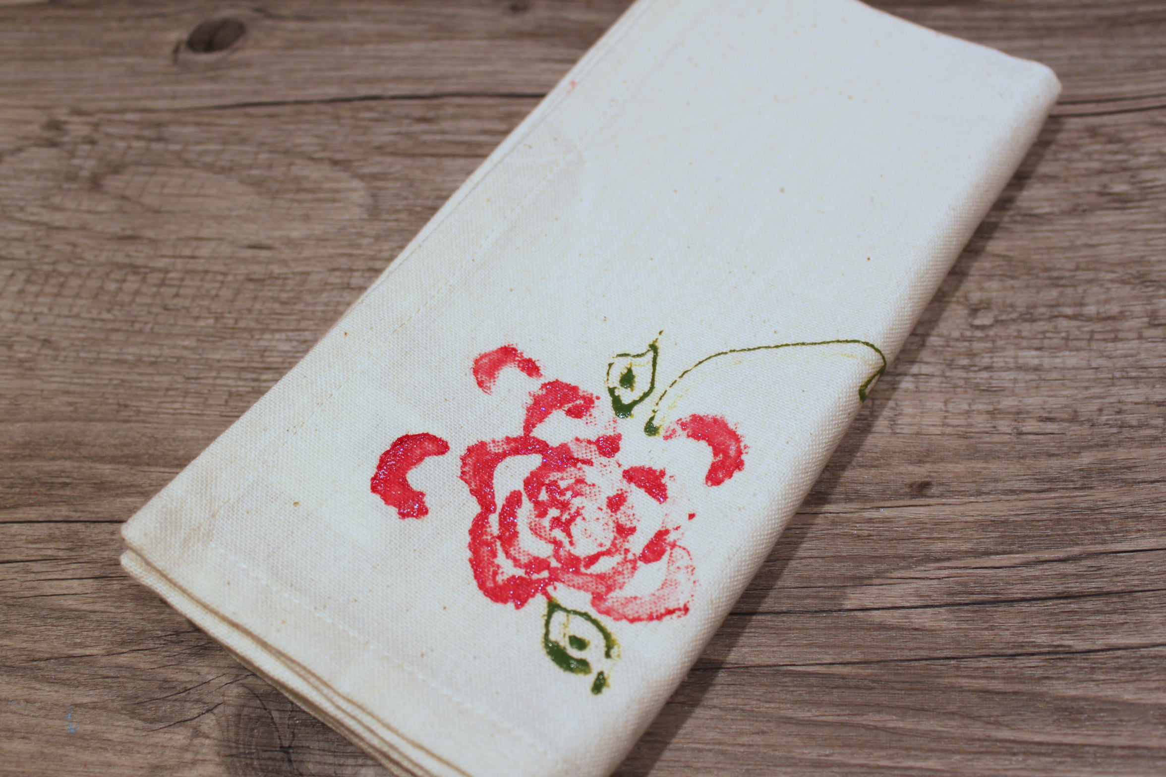 Rose Print Napkin Set