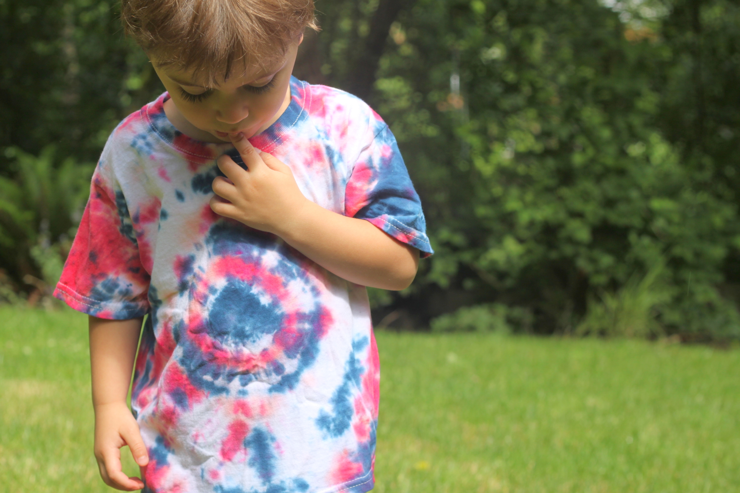 Red, White and Blue Tie Dye T-shirt