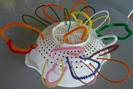 Colander and Pipe Cleaners = Turkey