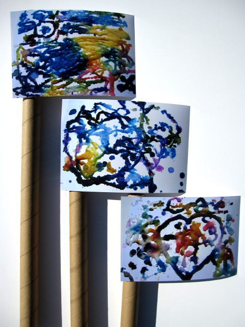 Salt Painting: Olympic Flags