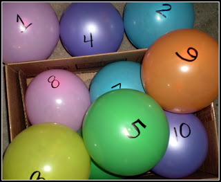 Numbered Balloon Hide and Go Seek