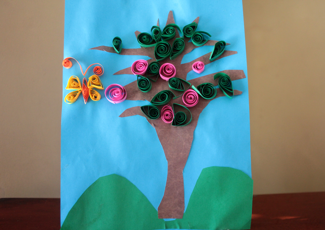 Quilled Spring Trees