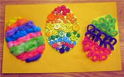 Textured Easter Eggs Sensory Art