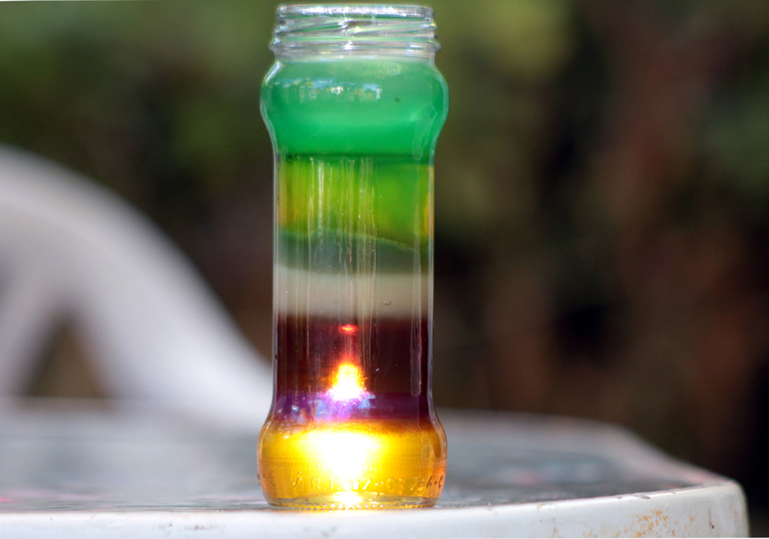 Rainbow Density Cylinder