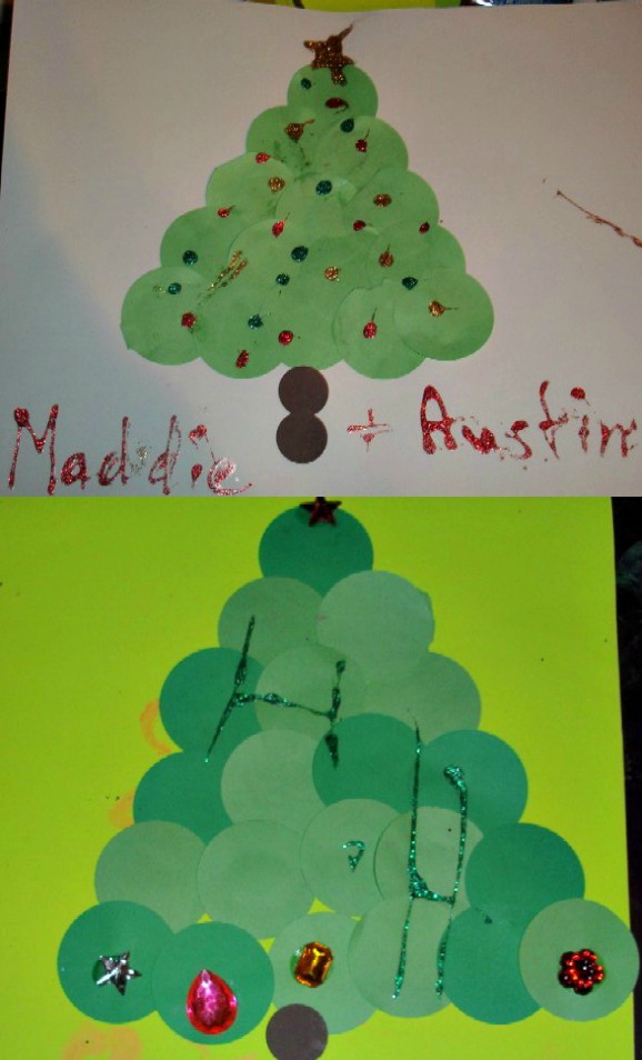 Paper Circle Christmas Trees