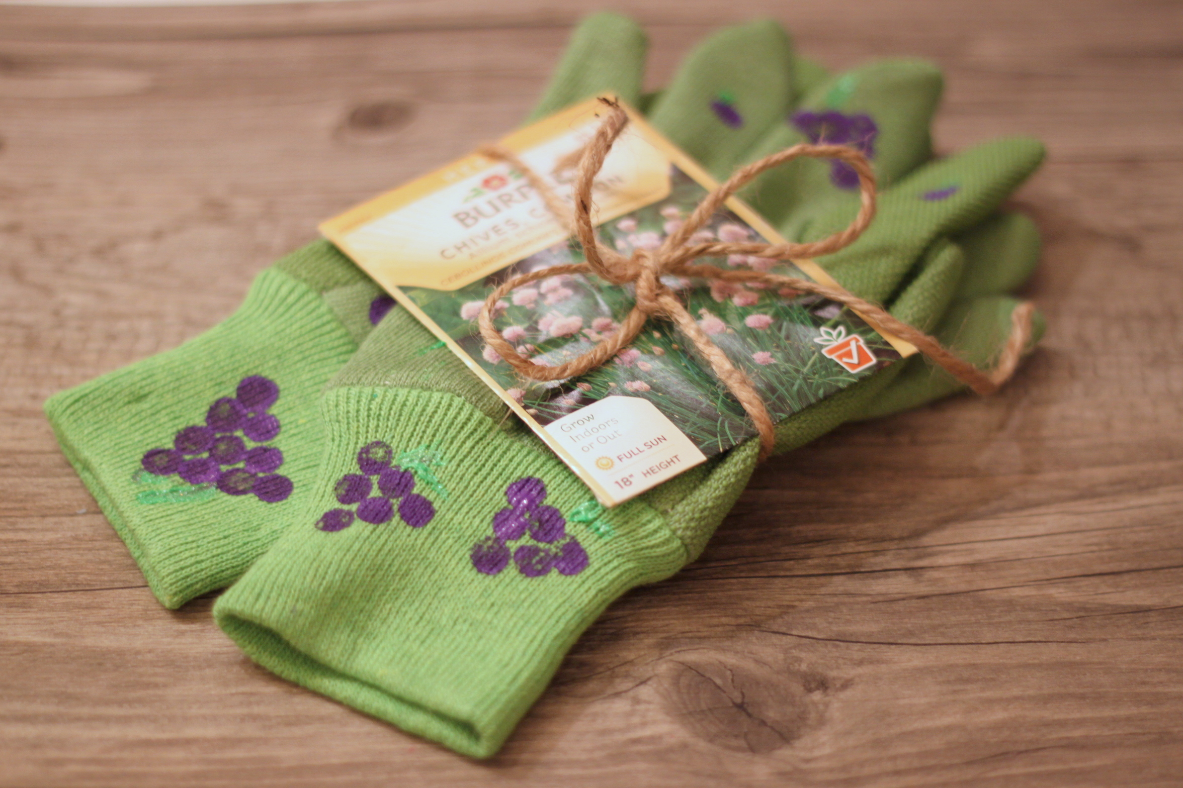 Stamped Garden Gloves