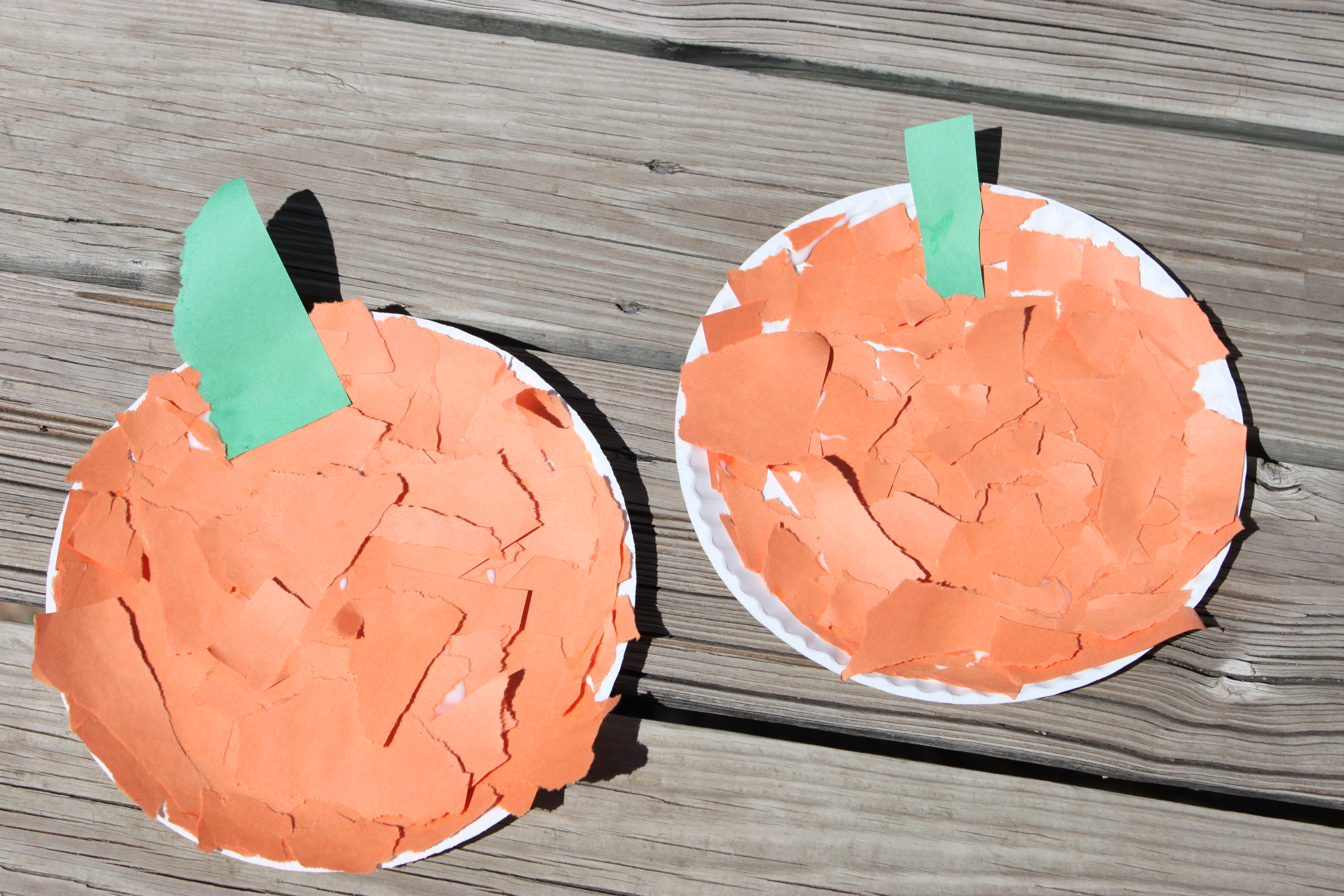 Rip and Glue Pumpkin Paper Craft