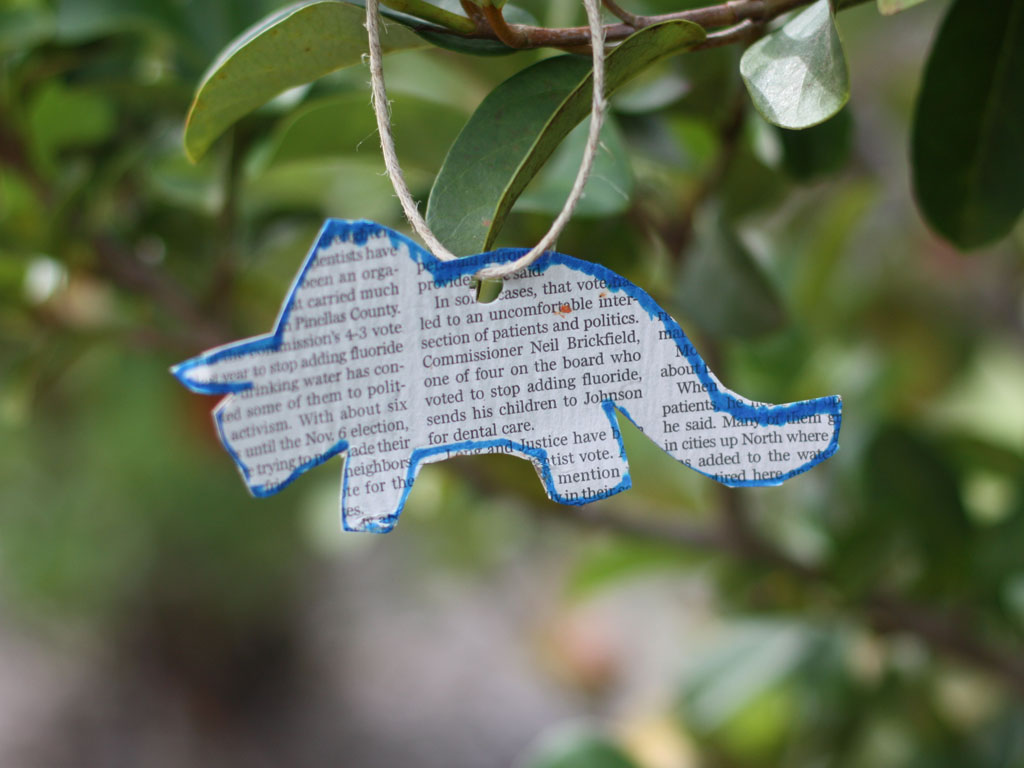 Newspaper Ornaments