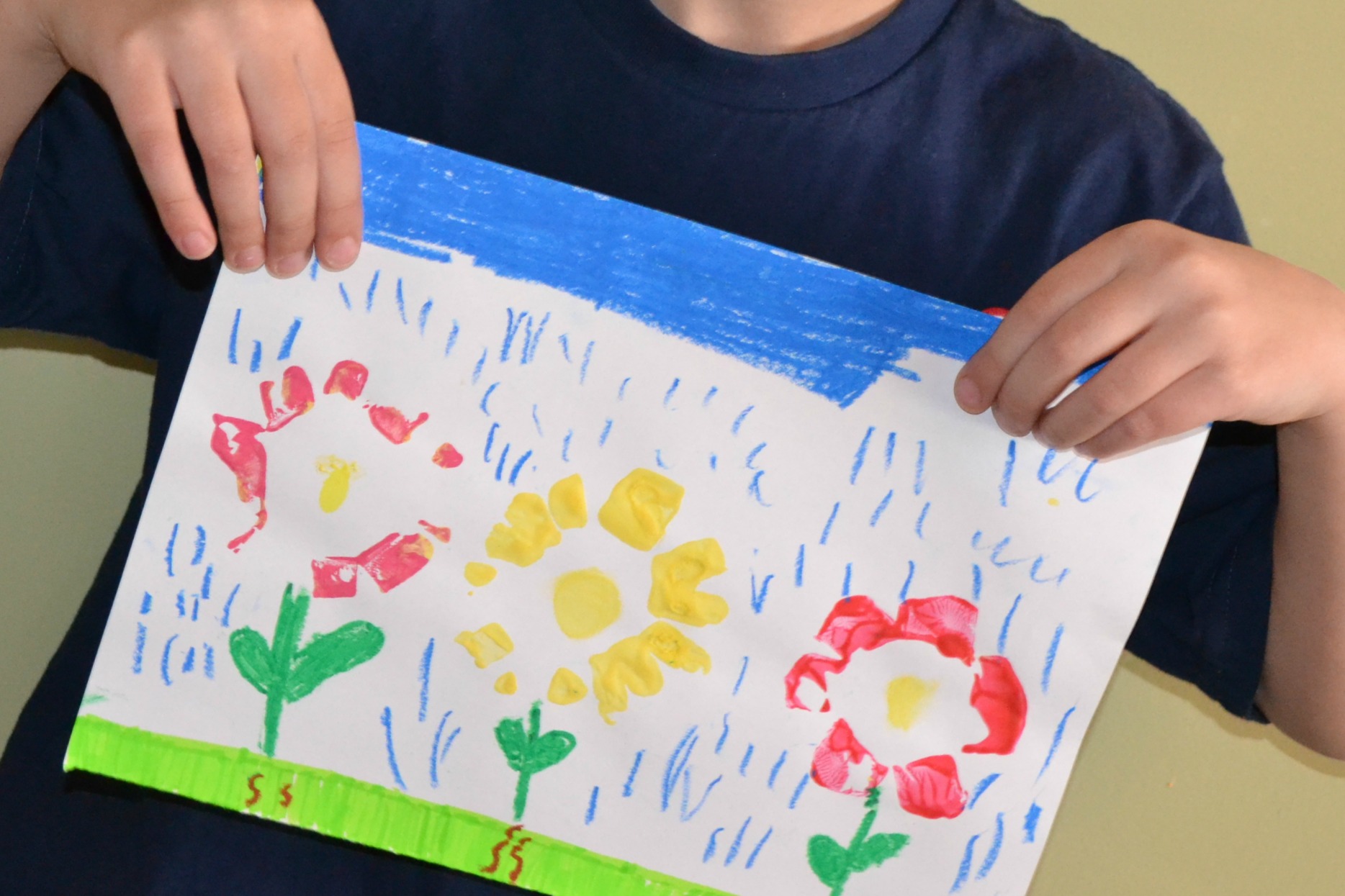 Toilet Roll Flower Stamping