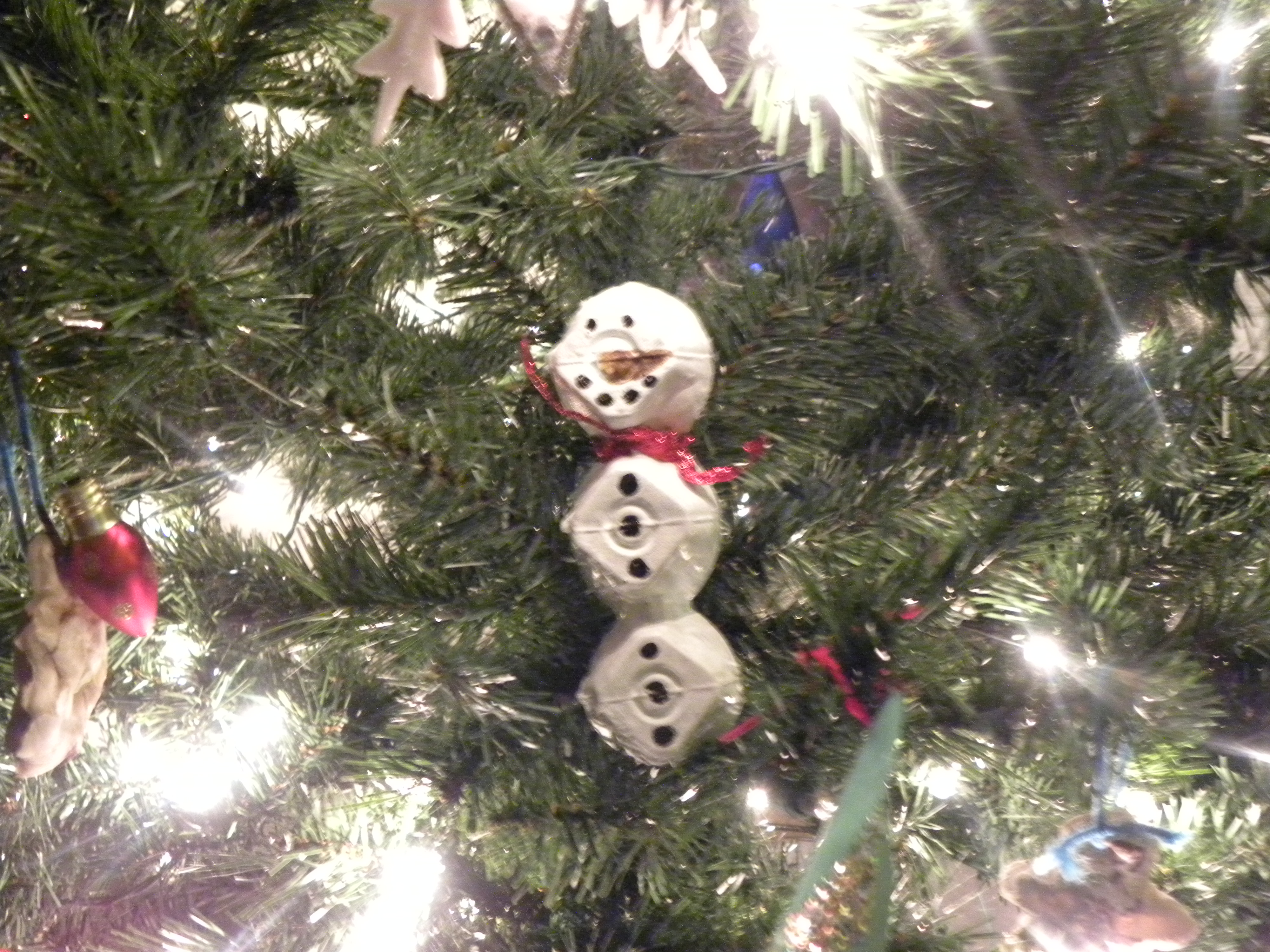 Egg Carton Snowman