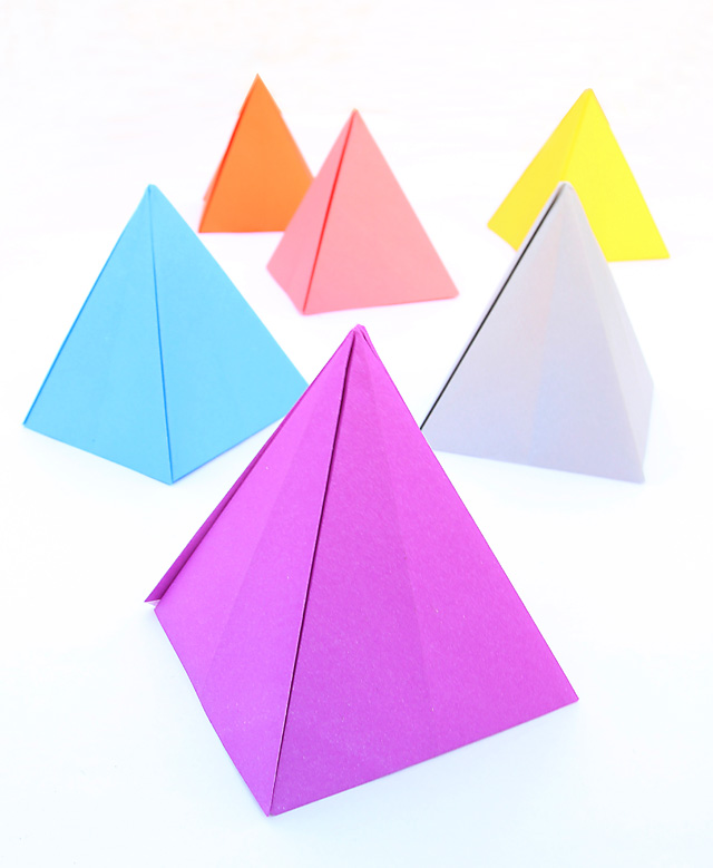 Origami Pyramid Passover Centerpiece