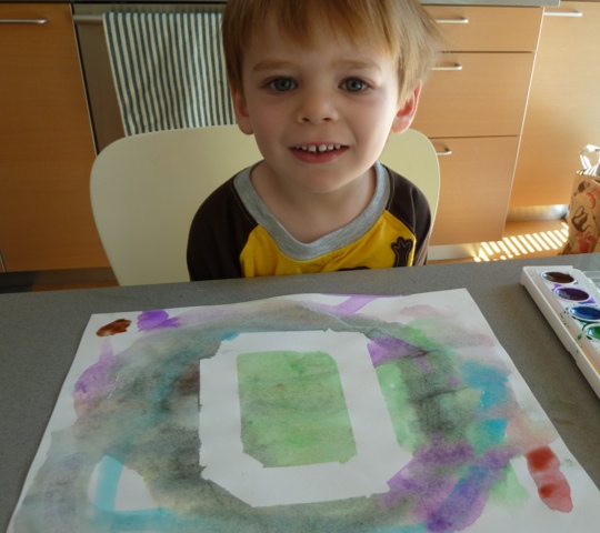 Masking Tape + Watercolor