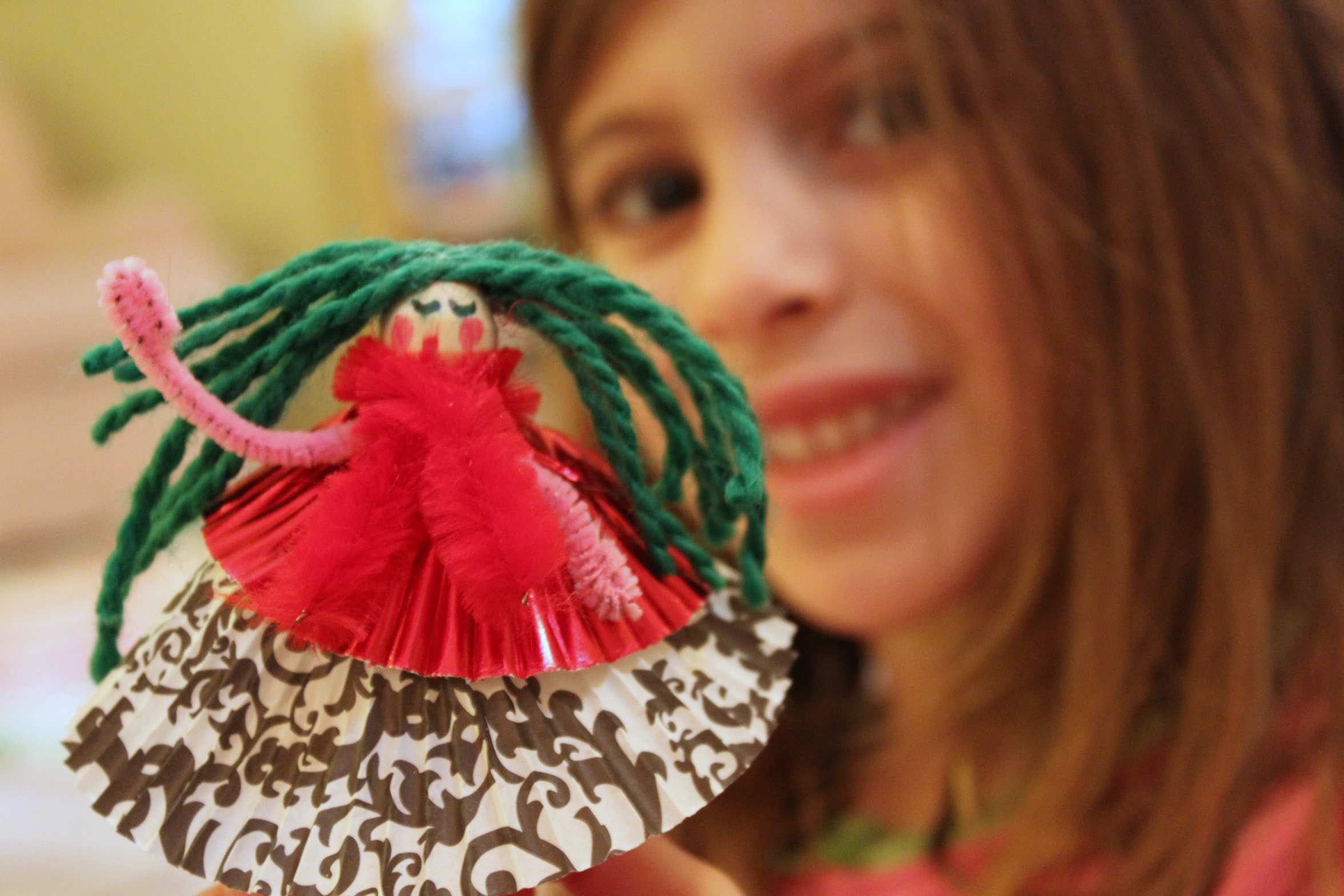 Clothespin Christmas Doll