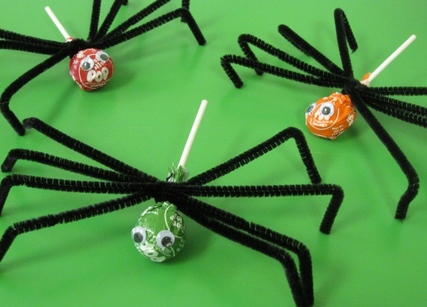 Spider Lollipops