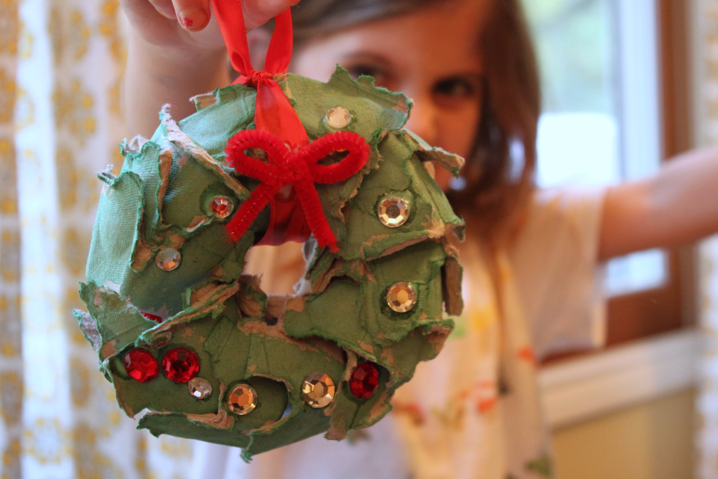 Egg Carton Mini Wreath