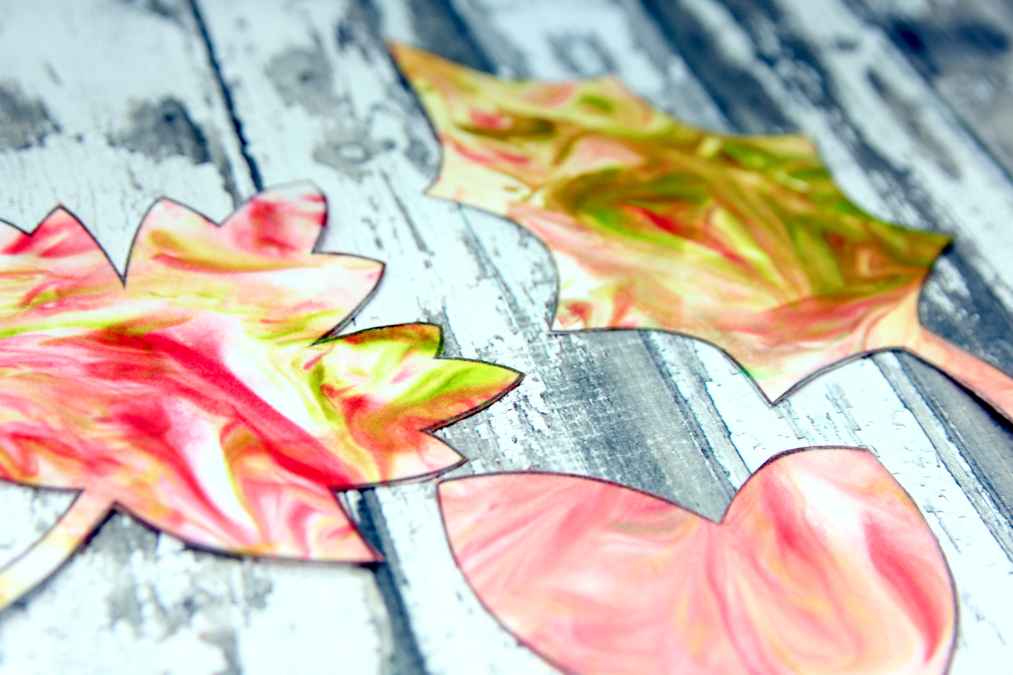 Marbled Fall Leaves