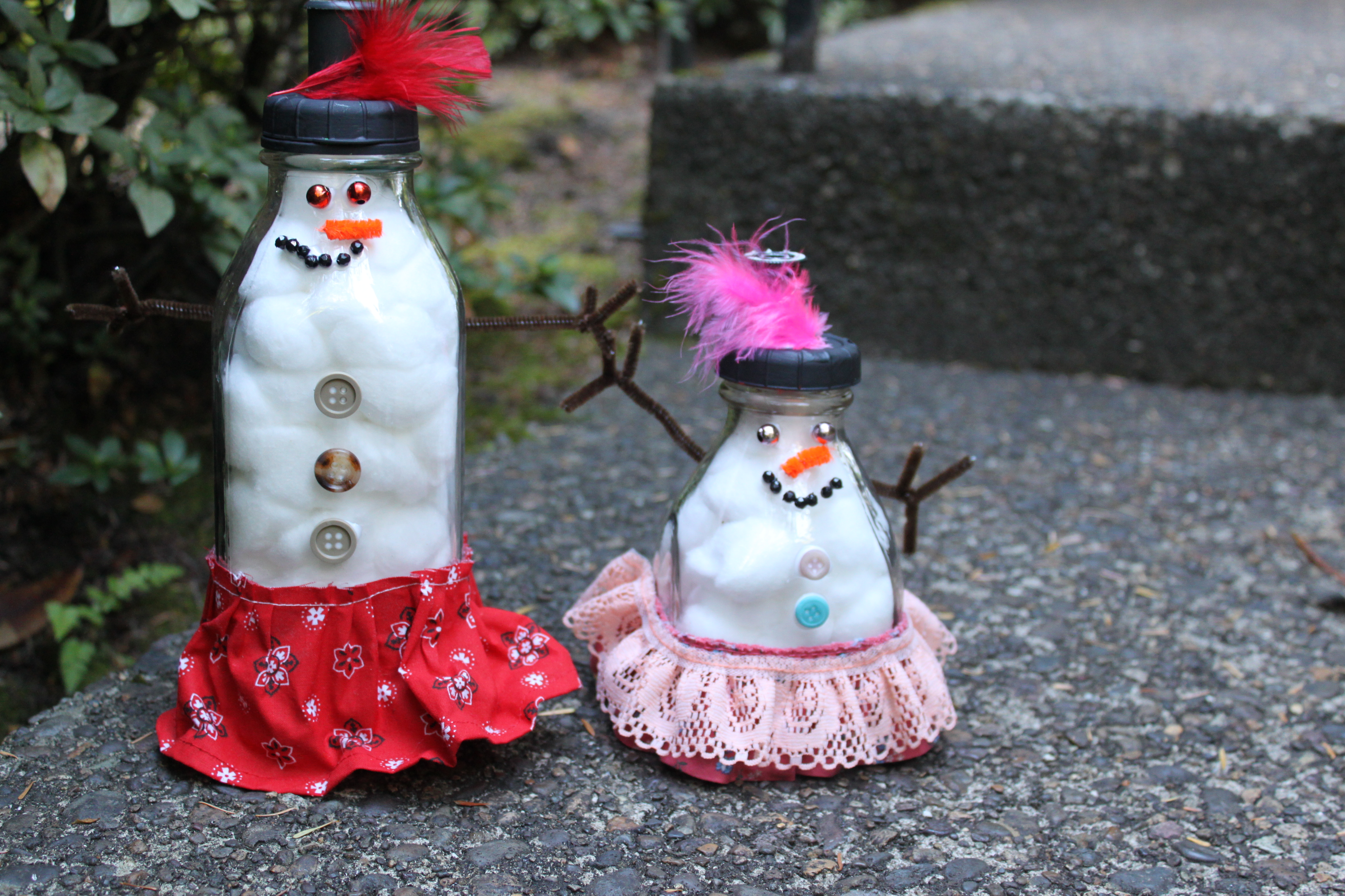Snowman Milk Bottle