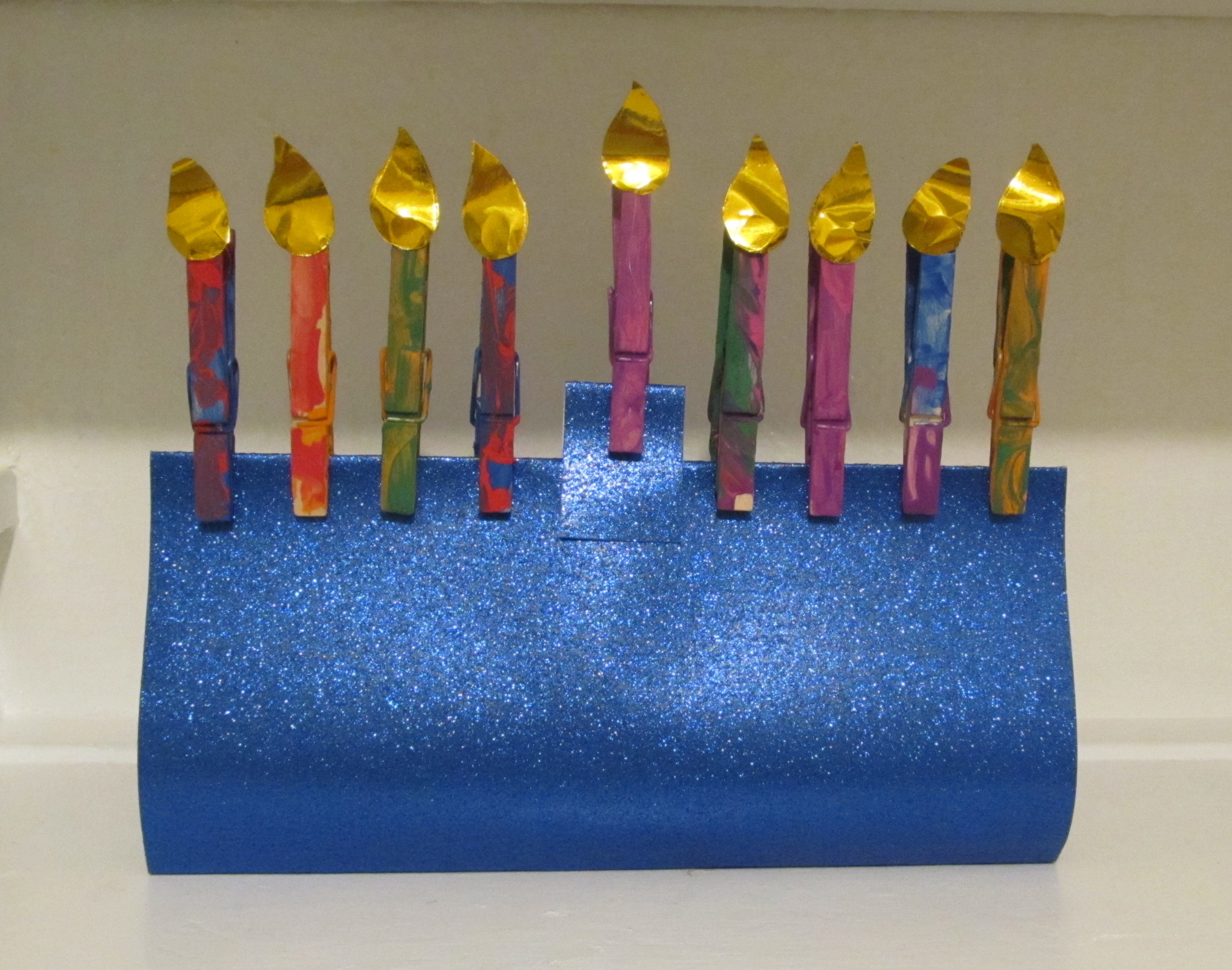 Clothespin Menorah