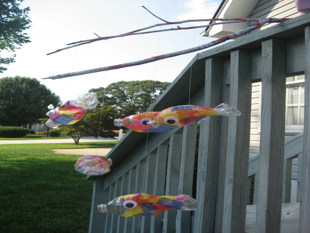 Water Bottle Fish Mobile