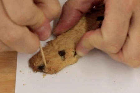 Chocolate Chip Cookie + Toothpick = Fossil Dig!