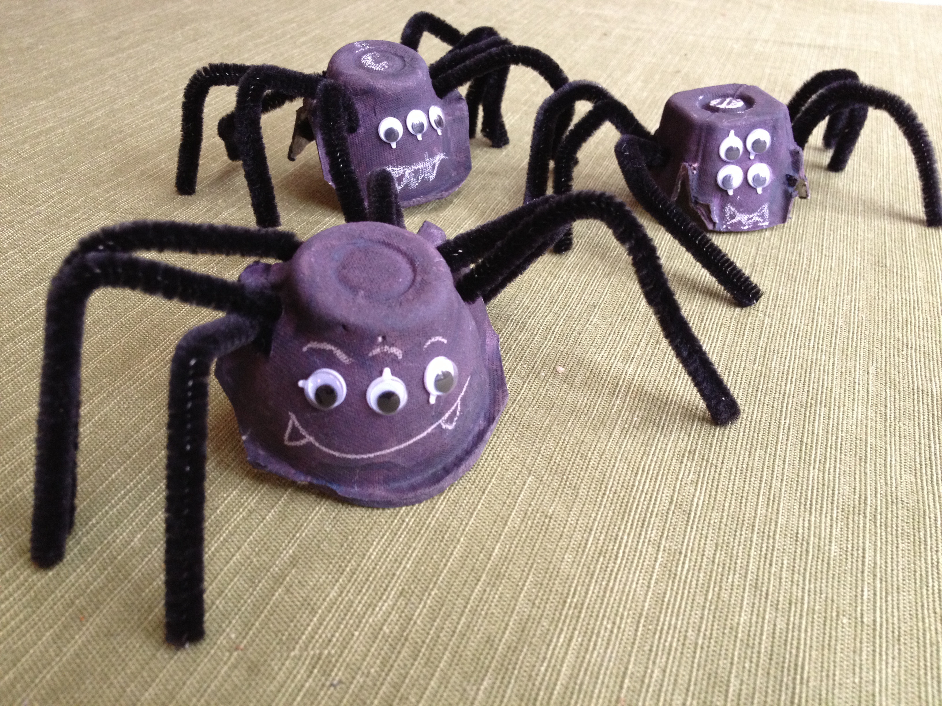 Egg Carton Spiders