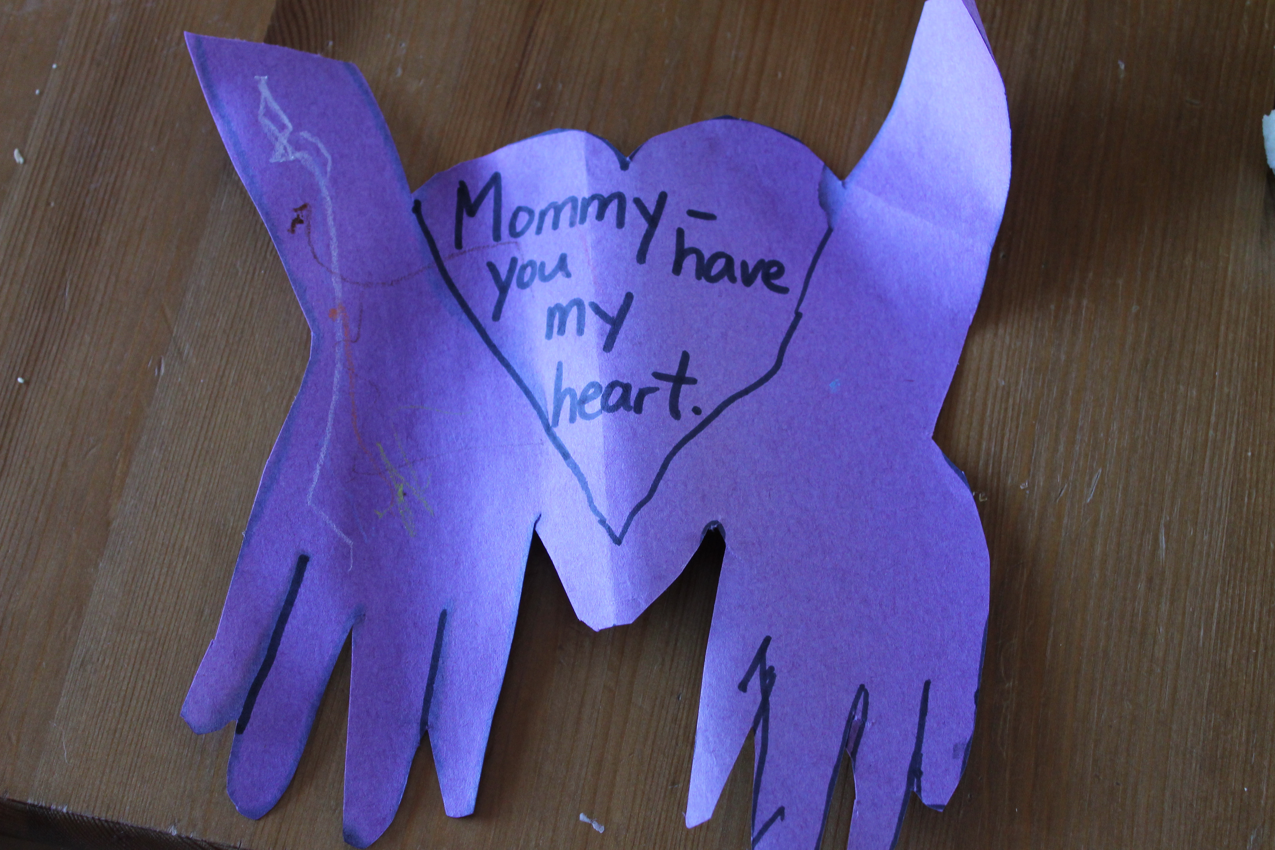 Mother's Day Hands and Heart Card