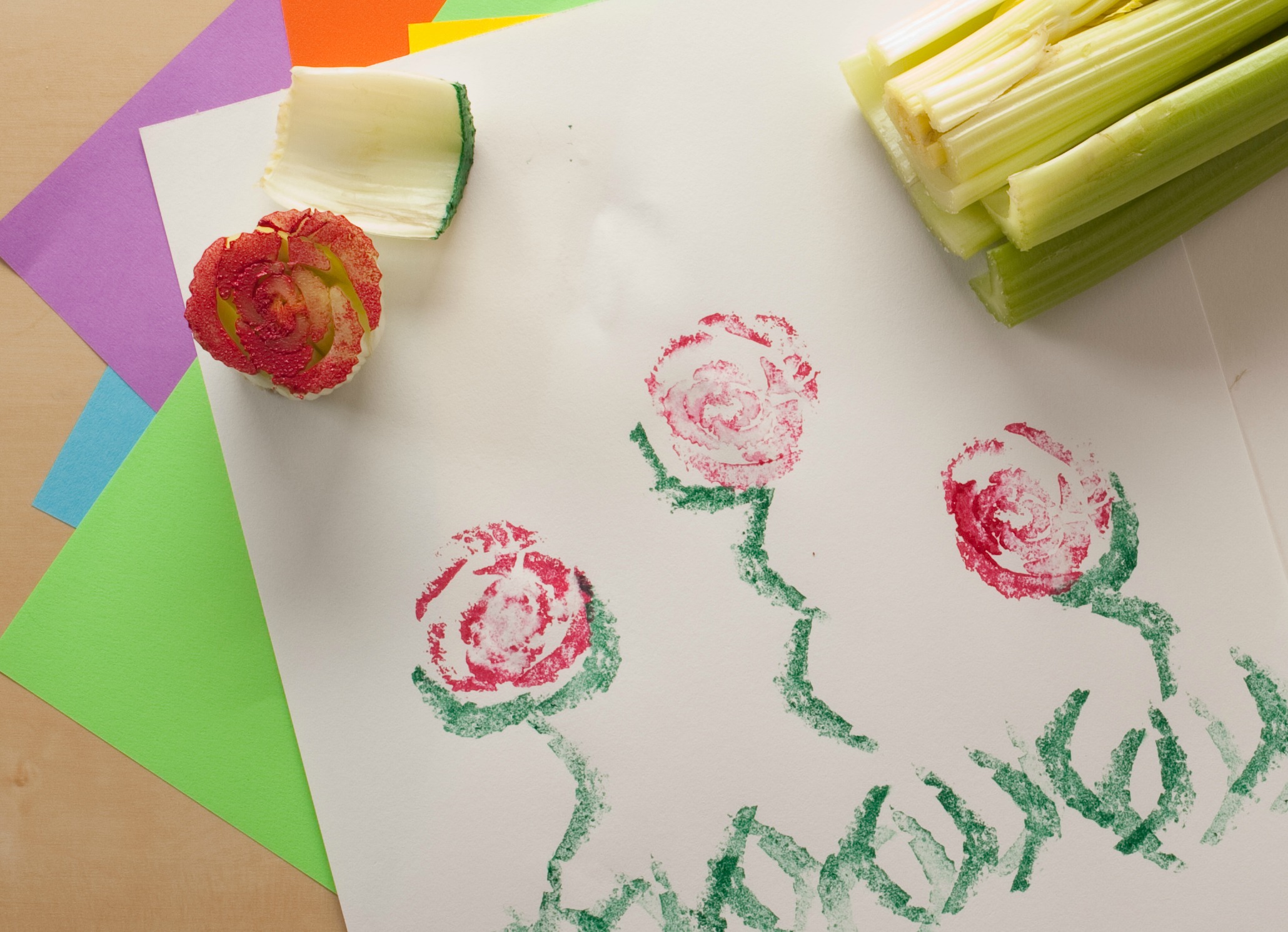 Stamping with Food