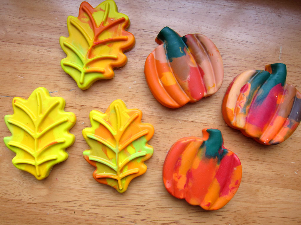 Leaf-Shaped Crayons