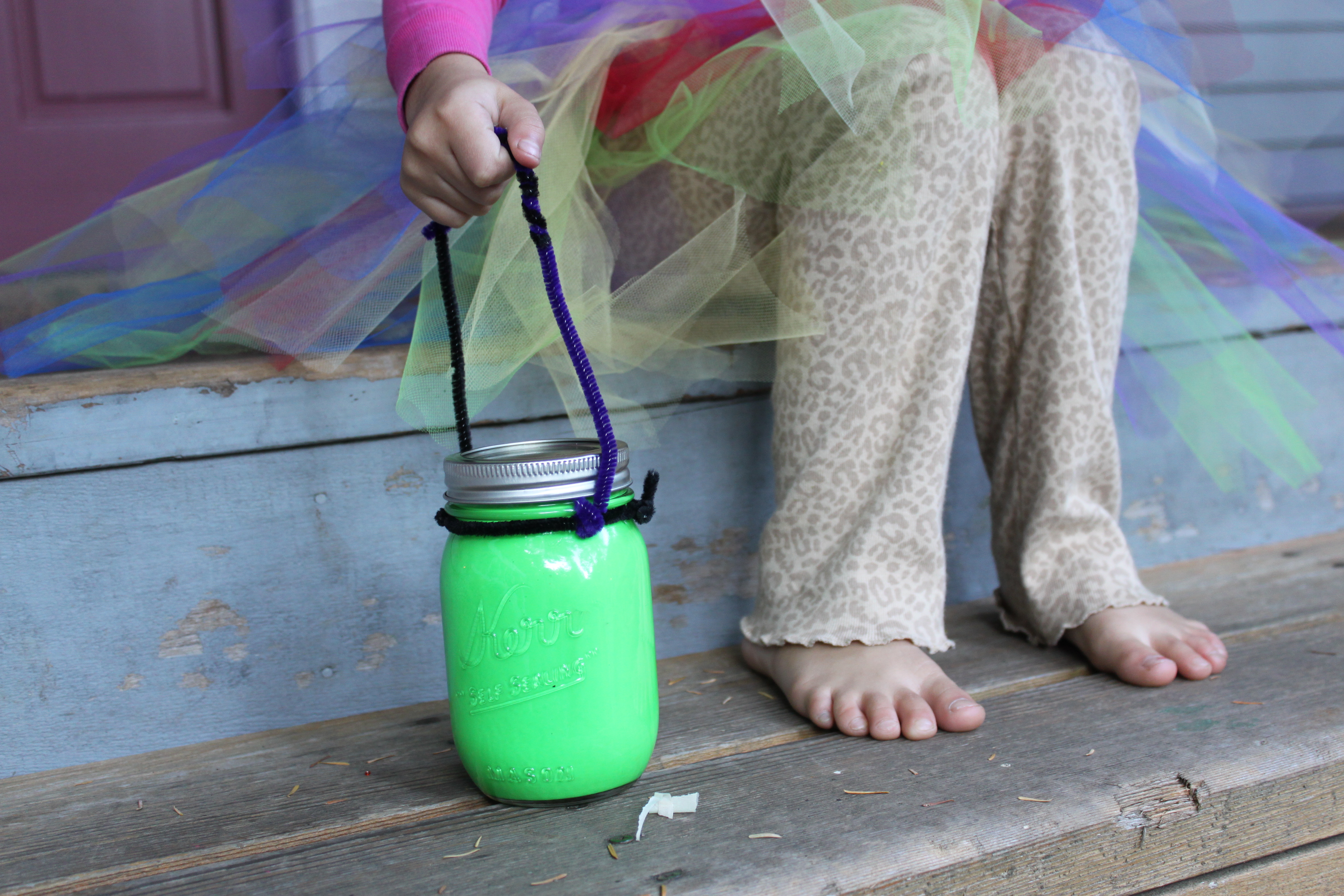 Glow Paint + Jar = Glow Lantern