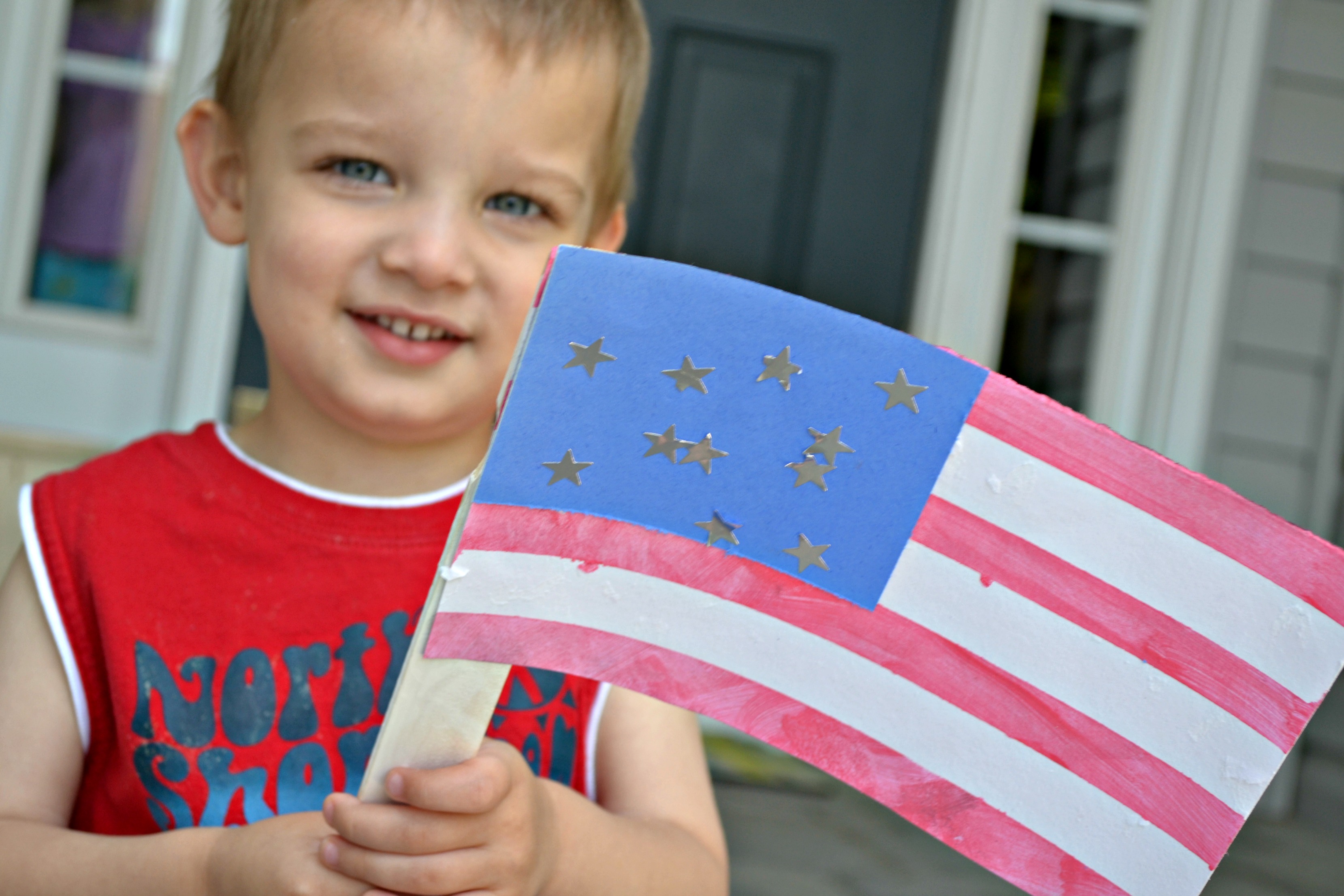 Tape-Resist American Flag