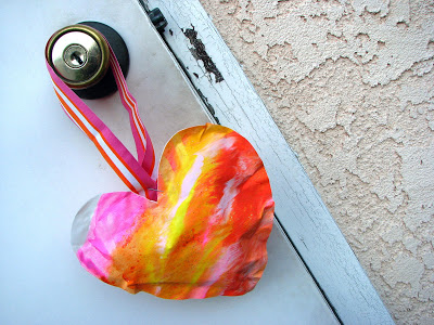 Repurposed Art: Puffy Hearts