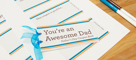 Handmade Coupon Book for Father's Day