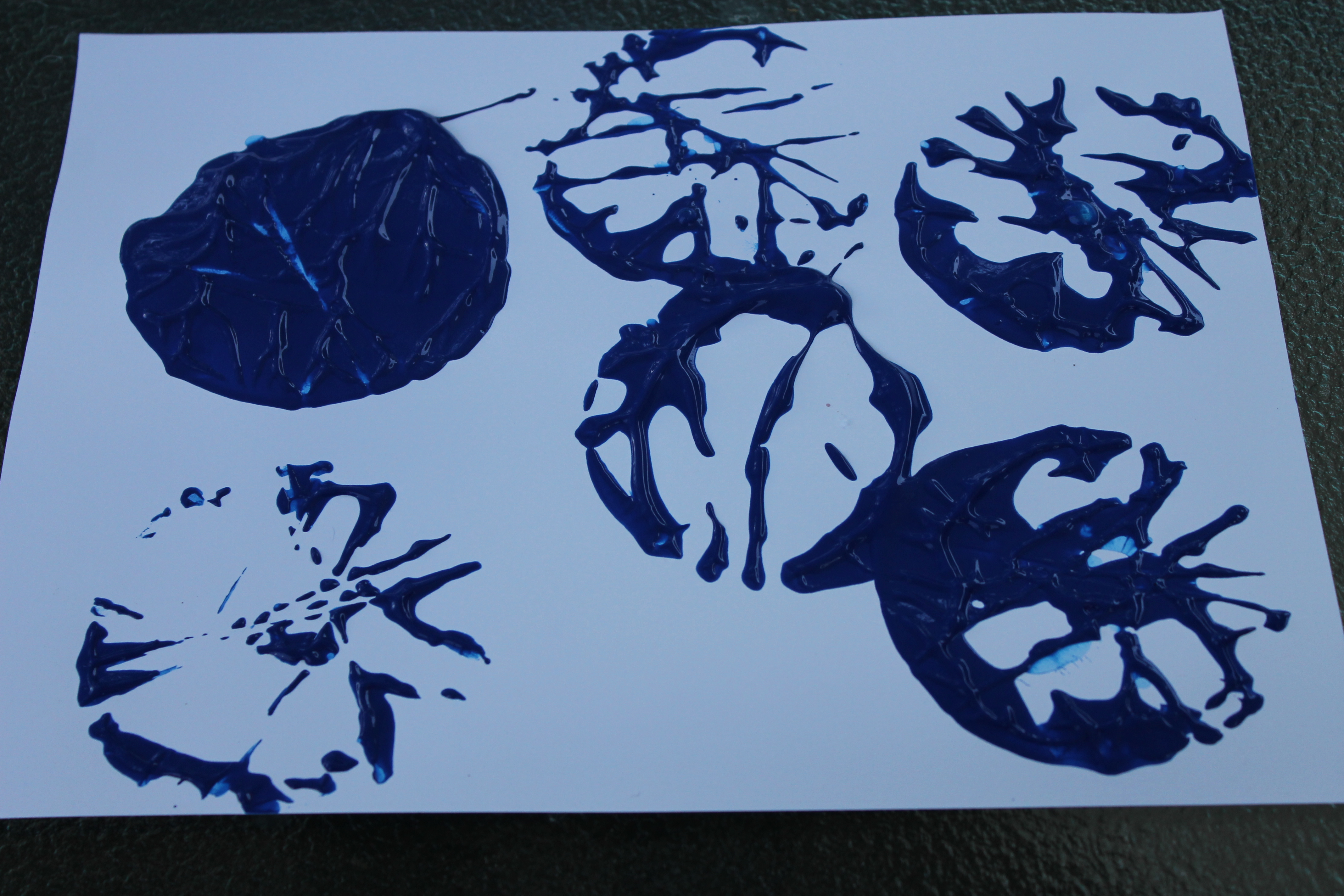 Rubber Band Paint Stamping