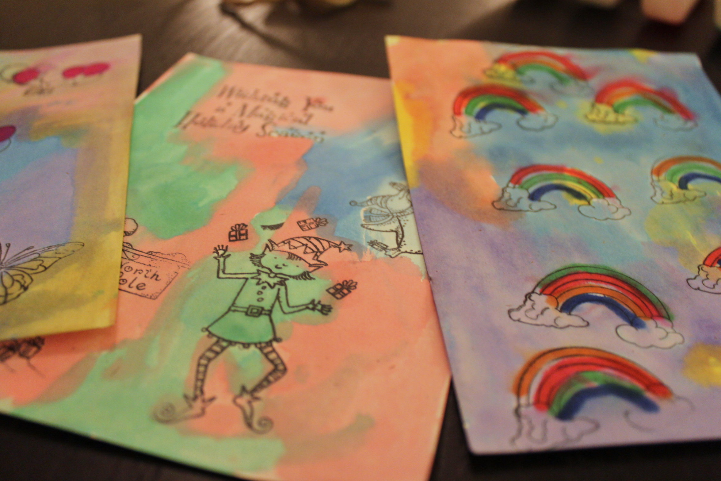 Stamps and Watercolors