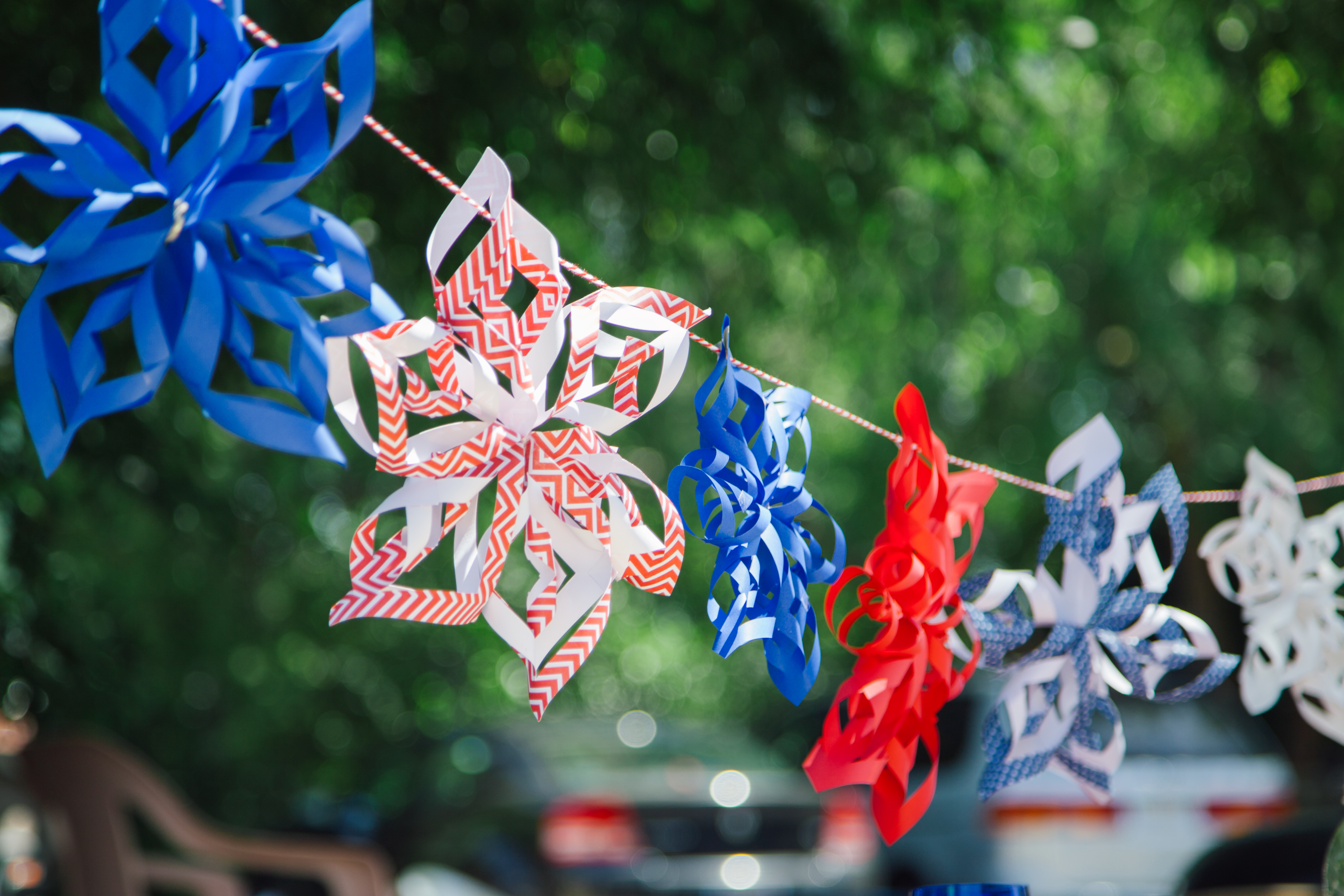 Red, White, and Blue 3D Stars