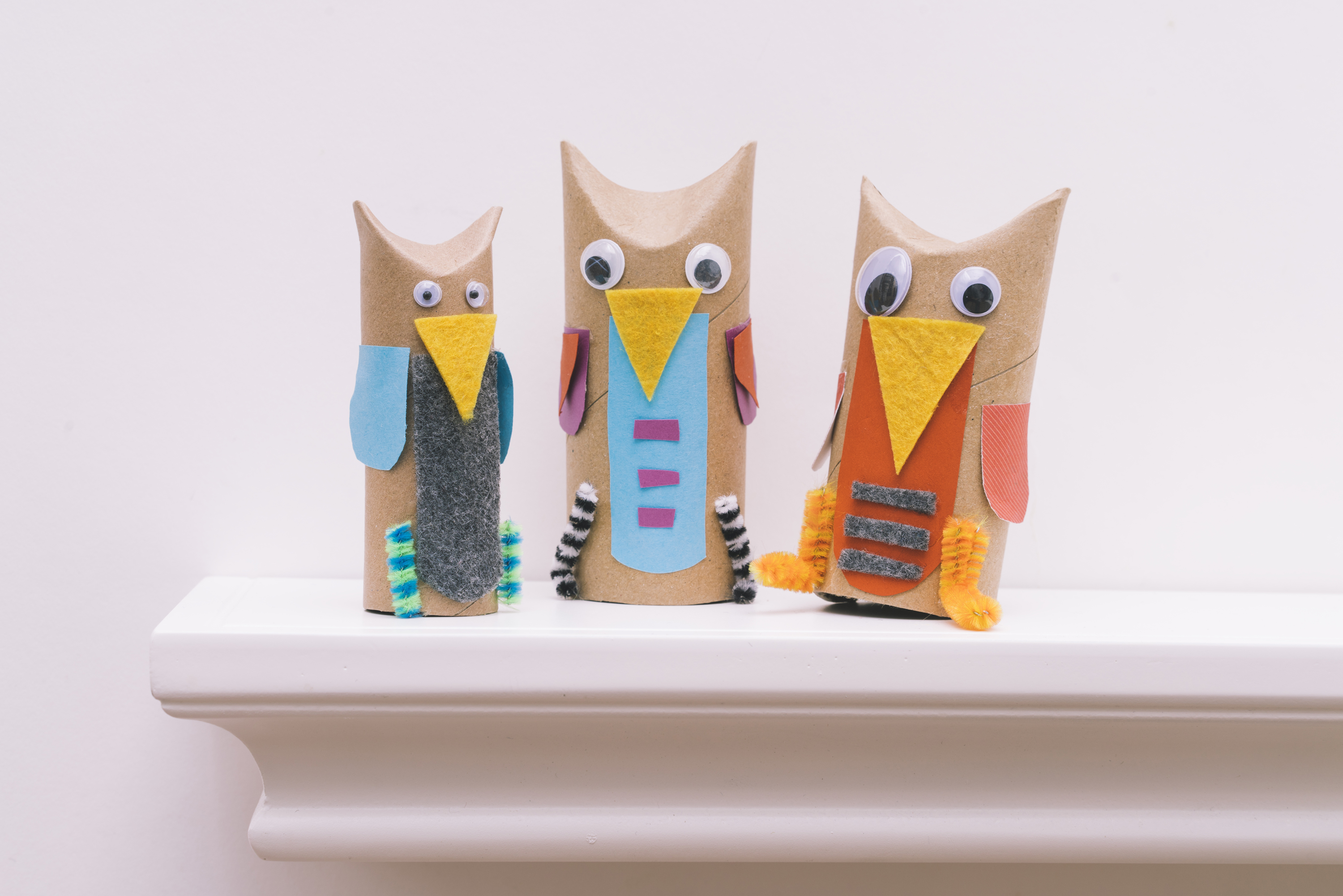 Cardboard Tube Owls